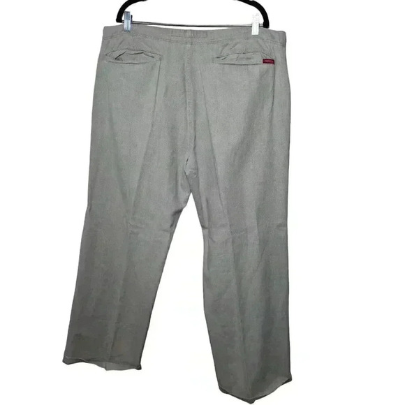 Guess Jeans Vintage Pants Mens 36x30 Khaki Linen Cotton Blend Drawstring EUC - Picture 2 of 8